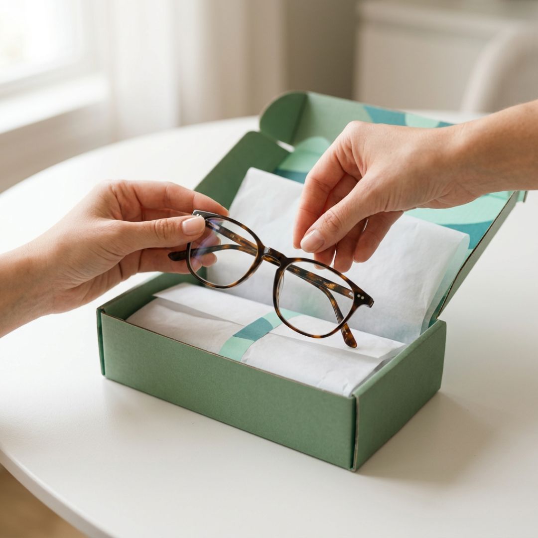 Senden Sie uns Ihre Brille